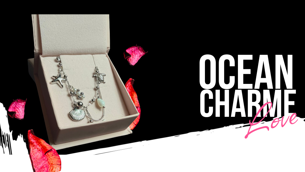 Armband Muschel und Seestern Silber 16cm +3