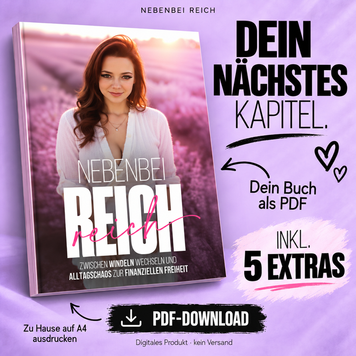 Nebenbei reich – PDF-Buch + 5 Planer | Download-Bundle