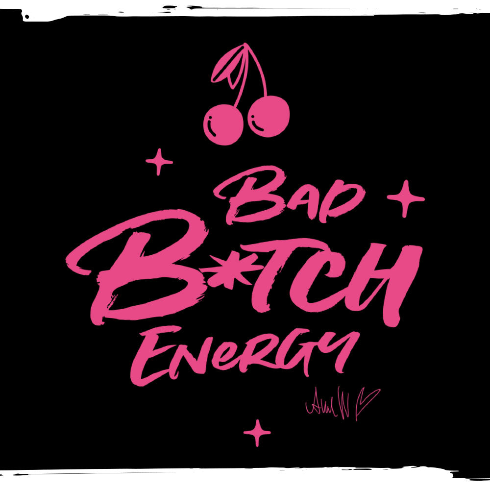 Bad B*tch Energy Statement Hoodie grau