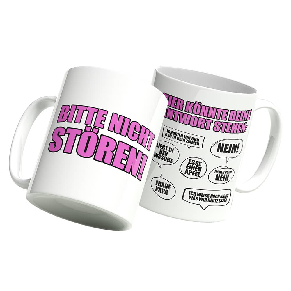 Tasse Bitte nicht stören