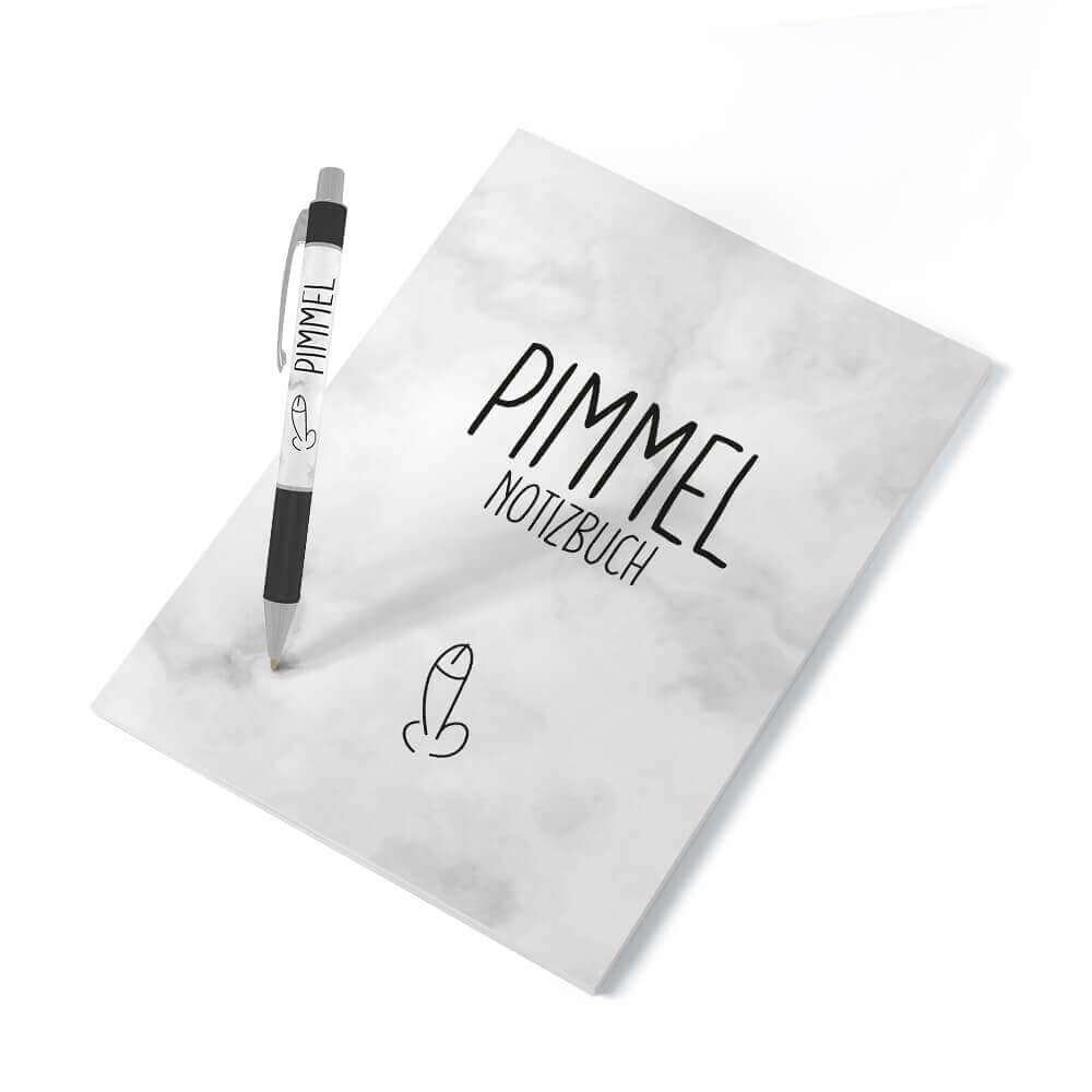 Notizbuch Pimmel mit Kugelschreiber
