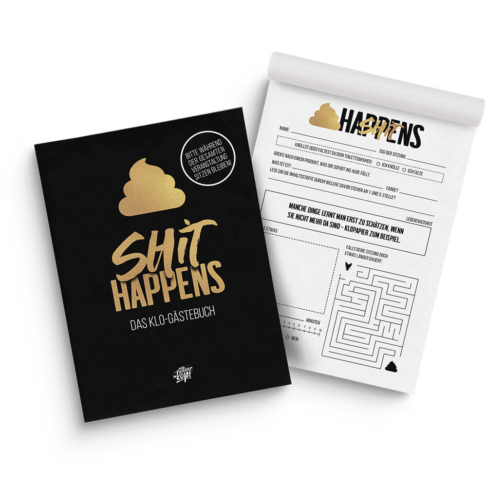 Shit Happens Klo-Gästebuchblock
